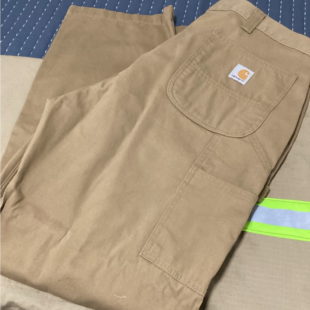 Mens CARHARTT 40x32 Work Pants NWOT Cargo Tan Kakhi